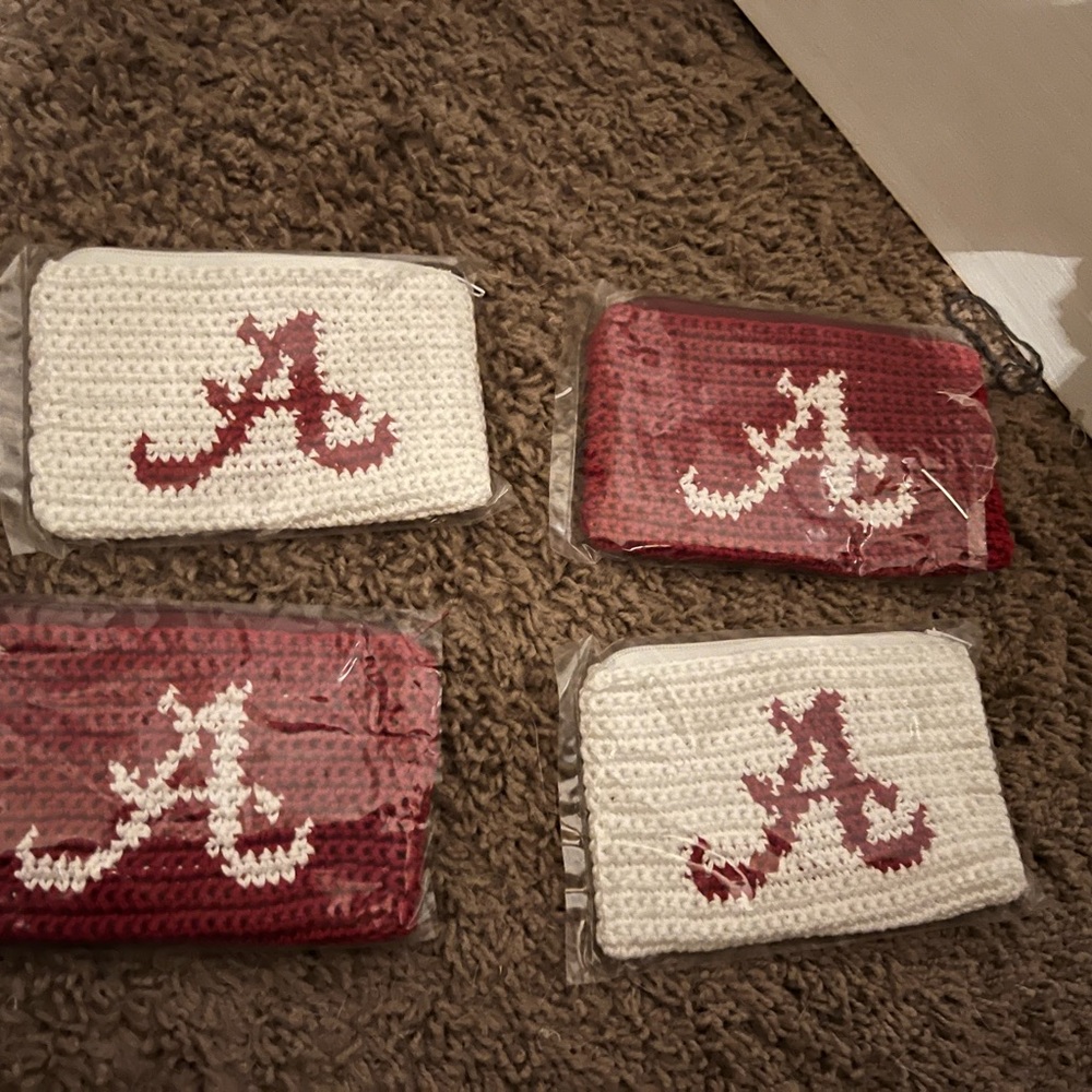 Alabama Crocheted Coin Bag/purse